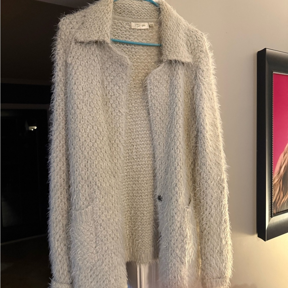 RD Style Fuzzy Knit Cardigan